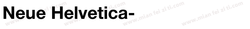 Neue Helvetica字体转换